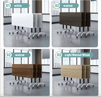 Table de conférence et de formation pliable en métal et bois, mobilier de bureau commercial personnalisé, vente directe d'usine Glory Merge