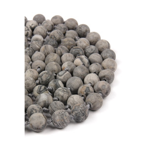 Collier long noué à la main en pierre naturelle - Product Image 2