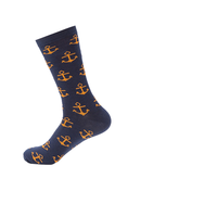 Chaussettes habillées personnalisées de haute qualité pour hommes, amusantes, colorées, originales, fantaisie, mignonnes, en coton peigné, avec motif logo sur le corps, style décontracté