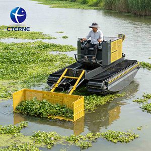Bateau <span class=keywords><strong>coupe</strong></span>-herbes aquatique amphibie industriel à moteur diesel pour le nettoyage de la végétation des rivières, des lacs et des réservoirs - Product Image 3