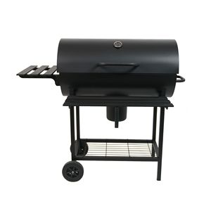 Outdoor Barbecue Grill Large Portable Smoker Patio Grill With Wheels And Shelf For Backyard Cooking - Product Image 2