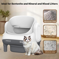 Caja de Arena Inteligente Automática para Gatos, de Plástico, 76L, con Apertura Superior, Bajo Nivel de Ruido, Autolimpiable, con Eliminación de Olores y Sensores de Seguridad Dobles