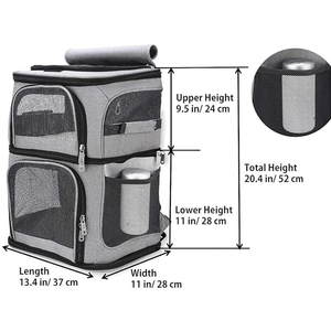 Portador de mochila de lujo extensible para gatos para 2 Gatos, portabebés plegable con 7 ventanas para múltiples mascotas y 2 perros pequeños - Product Image 3