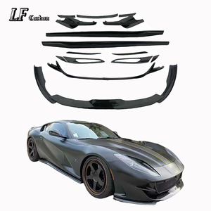 Convient pour <span class=keywords><strong>Ferrari</strong></span> 812 Upgraded Front Lip Center Lip Spoiler Side Skirts Carbon Fiber Body Kit - Product Image 1