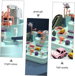 26CM 6 Button Educational ABS Plastic Car Adventure Race Track Toy with 4 <b>Mini</b> Cars - Product Image 3