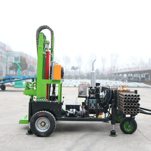 Petite <span class=keywords><strong>machine</strong></span> de forage de puits d'eau perceuse à pneus <span class=keywords><strong>machine</strong></span> de forage de puits d'eau d'irrigation agricole - Product Image 6
