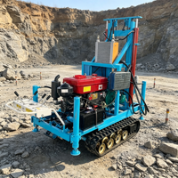 Foreuse hydraulique pour puits d'eau, machine de forage sur chenilles pour l'approvisionnement en eau rural, construction de travaux d'aménagement aquatique