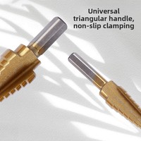 Jeu de 5 forets étagés Imperial Tower à manche triangulaire et rainure droite, outil de perçage et d'alésage pour boîtes en aluminium, fabrication chinoise pour le perçage du métal
