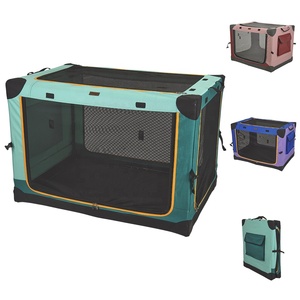 Foldable Metal Case Easy Crate Collapsible Cat Carrier Dog Kennels Pet Supplies Pet Cages