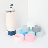Manchon de bouteille de pare-chocs en silicone pour gobelets de 20/30/40 oz poignée couvercle inférieur enduit de boisson directe-Festivals d'école arrière