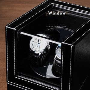 Premium Motor automático mecánico <span class=keywords><strong>reloj</strong></span> pulsera Winder clásico hogar <span class=keywords><strong>reloj</strong></span> vibrador rotatorio con cuero/PU Funda de cuero - Product Image 4