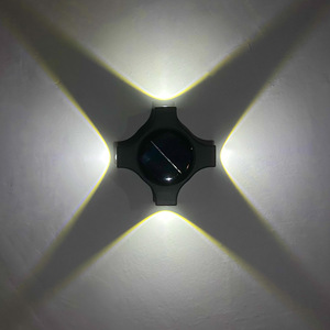 <b>Adjustable</b> Design IP65 Waterproof 5W LED Outdoor Garden Solar <b>Lamp</b> Solar Wall-Mounted Street Light 3500K Warm White 90 Beam - Product Image 4
