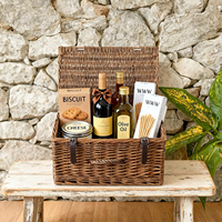 Panier en osier naturel teinté Yulin Jiafu avec couvercle, idéal pour paniers cadeaux, paniers de rangement, organisateurs de garde-robe et présentoirs de vente au détail