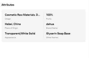 Cosmetic Grade 100% Purity Glycerin Soap Base Transparent White Solid Goat Milk Enriched for Skin Cleansing - Product Image 6