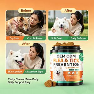 Comprimés à croquer vermifuges pour chiens de toutes tailles et de tous âges - Protection naturelle à base de plantes pour la peau et le pelage, complément nutritionnel rapide pour animaux de compagnie - Product Image 4