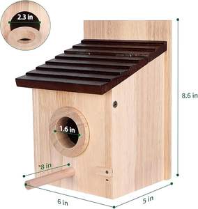 Ahşap kuş evleri ile açık havada için kutup ispinoz Hanging Cardinals asılı Birdhouses gümrükleme bahçe ülke evler - Product Image 3