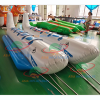 Tube de ski nautique gonflable remorquable flottant bateau banane à double voie pour 10 personnes personnalisé