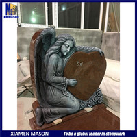 Pierre en granit rouge indienne, 1 pièce, forme de cœur Antique, roche de montage