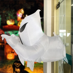 <span class=keywords><strong>Super</strong></span> Septembre. Spot Prix Bas En Plein Air Festival Bar Fête Hantée Led Lueur Elfe Halloween Gonflable Fantôme Mur Fenêtre Décoration - Product Image 4