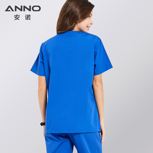 ANNO Customizable Short Sleeve Nursing Uniform Top Hospital Clinic Scrubs Soft <strong>Surgical</strong> Shirt <strong>Custom</strong> <strong>Logo</strong> for Doctors Nurses - Product Image 5