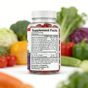 Vitaminas y suplementos Gomitas multivitamínicas con vitaminas C B D E <span class=keywords><strong>K</strong></span> Soporte OEM Personalización de etiqueta privada - Product Image 2