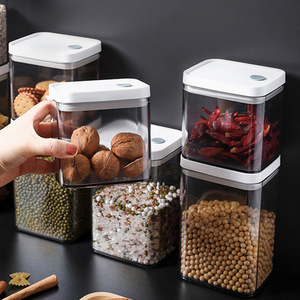 Recipiente hermético de plástico para café y té de bajo precio, juego de contenedores de almacenamiento de alimentos con tapas - Product Image 5