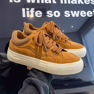 Mocassins pour hommes rouge vin de vente chaude, style coréen, polyvalents, chaussures de skate décontractées de sport pour hommes de style Hong Kong - Product Image 5