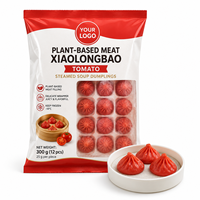 Xiaolongbao Daging Nabati Rasa Tomat 25g Makanan Beku Siap Saji dalam Kemasan 12 Buah/Paket untuk Pembeli Grosir