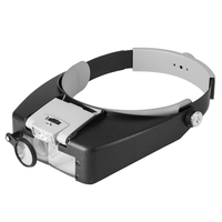 Lampe frontale Loupe à haute transparence Lampe frontale à LED Taille réglable Bandeau Loupe Réparation Lampe de travail