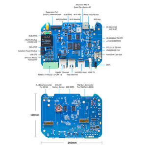 บานาน่าพาย BPI-6204 คอมพิวเตอร์อุตสาหกรรมแบบฝังตัว Allwinner A40i Cortex-A7 2GB DDR3 8GB eMMC 4 พอร์ต RS485 + RS232 + CAN - Product Image 5