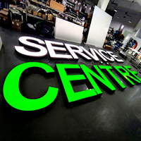 Enseigne lumineuse publicitaire 3D LED personnalisée pour les devantures de magasins et les entreprises, lettres de canal commerciales murales