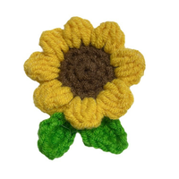 Patchs de tournesol crochet à la main patchs de fleurs au crochet pour accessoires de vêtements accessoires de sac accessoires de bricolage
