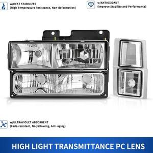 Автомобильные аксессуары SIRU, автозапчасти, галогенные и ксеноновые фары, фары, фары для <span class=keywords><strong>Chevrolet</strong></span> C/K, 1994-1999, белые, прозрачные - Product Image 3