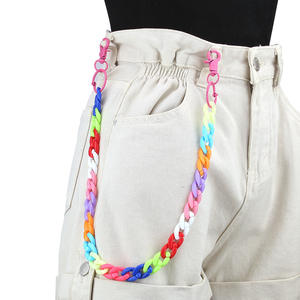Cadena de cintura de acrílico colorida para niños y adultos, accesorio de uso diario de estilo retro punk - Product Image 2