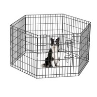 Cage pliable pour chien en acier inoxydable et en fer pour chiens de petite/grande/moyenne taille - Utilisation en extérieur/en intérieur/en voyage - Enclos pour animaux de compagnie respectueux de l'environnement