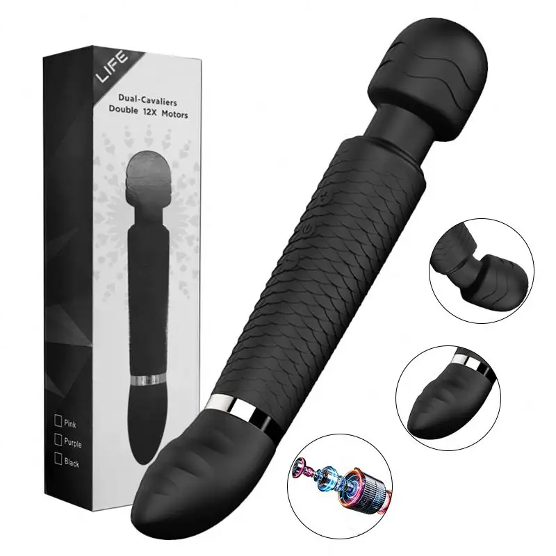 Dual Motors Sexy Vibrador Lambendo a Língua Vibrador Massageador Corporal Silicone Brinquedos Sexuais Para Homens Mulher Masturbação Varinha Massageador