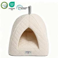 Yangyangpet Weißes Dreieckiges Kühlendes Stoff-Hundebett Großhandel Beruhigendes Orthopädisches Schaumstoff-Hundebett