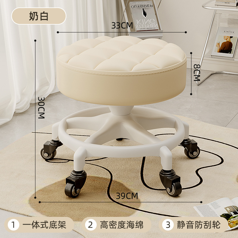 White leather 16-grid white five-jaw bearing wheel