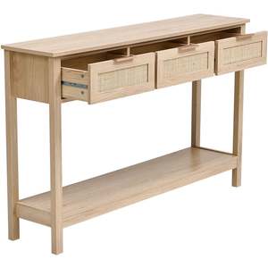 Bán buôn gỗ mây giao diện điều khiển Bảng nhà lối vào bảng hẹp giao diện điều khiển Bảng 3 ngăn kéo cho phòng khách - Product Image 4