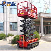 Plateforme de travail aérienne mobile autopropulsée hydraulique de type nacelle à ciseaux pour travaux en terrasse (AU Crawler)