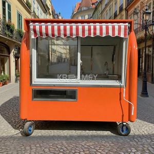 2025 New <b>Design</b> Kiosk Cafe Coffee Van Fiberglass Galvanized Steel Cart <b>BBQ</b> Pizza Concession Food <b>Trailer</b> - Product Image 3
