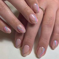 Haute qualité amande longue courte pointue Stiletto français haute qualité acrylique faux ongles pointe faux ovale presse sur les ongles