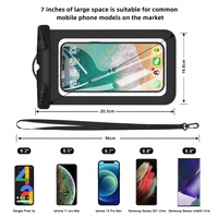 Nouvelle coque de téléphone portable transparente brevetée pour fenêtre avant et arrière, étanche, design sportif, antichoc, certifiée IPX8 7