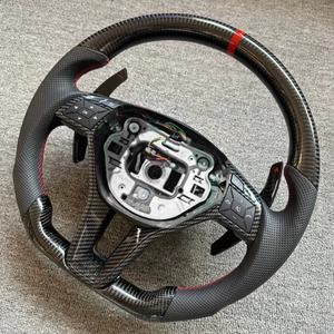 Fibre de carbone pour volant <span class=keywords><strong>AMG</strong></span> pour <span class=keywords><strong>Mercedes</strong></span> Benz W223 W253 W213 W205 W222 W206 W213 E63 <span class=keywords><strong>AMG</strong></span> Volant avec palette de changement de vitesse - Product Image 2