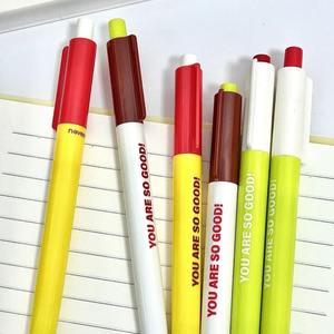 Apple Pie Live Press-Action Neutral Pen Simple Smooth Secado rápido 0,5mm Black Head Must-Have para estudiantes de nicho - Product Image 1