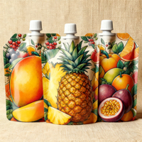 Sacs Doypack à bec verseur en plastique PE écologiques avec logo personnalisé Feiao, imprimés en flexographie, pour liquides