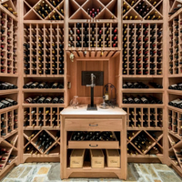Étagère à vin en bois massif sur plusieurs niveaux, personnalisable, grande capacité, pour bar ou restaurant