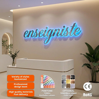 Enseigne LED lumineuse 3D en acrylique pour logo d'entreprise et boutique