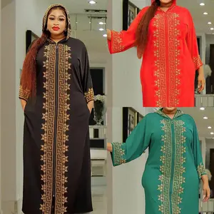 New Arrival Ladies Casual Dresses Front zipper Hoody Plus Size Bangkok Dress Elegant African clothing for women