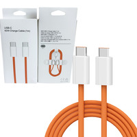 Cable de Carga USB C a USB C de 60W en Existencia, Cable Tipo C con Trenzado de Nailon, Cable de Carga Rápida PD de 60W para iPhone 17 16 15